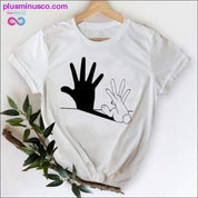 Cat Face Funny Cartoon Girl Printing 90s Spring Summer Top - plusminusco.com