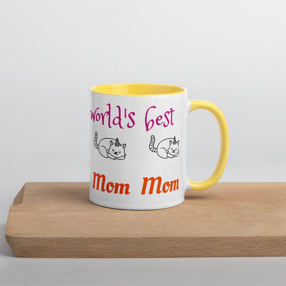 Cat Lover Gift, Cat Mom Mug, Cat Mug For Mom, Cat Coffee Mug, Cat Mug Ceramic, Gifts for cat lovers, World Best Cat Mom - plusminusco.com