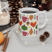Ceramic Mug 11oz, Personalized Mug, Custom Coffee Mug, Tea Mug, Colorful Ceramic Mug, Christmas Mug - plusminusco.com