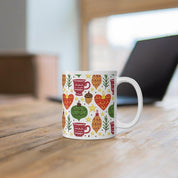 Keramiktasse 11oz, personalisierte Tasse, individuelle Kaffeetasse, Teetasse, bunte Keramiktasse, Weihnachtstasse - plusminusco.com