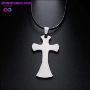 Colliers avec pendentif croix de Jésus chrétien en acier inoxydable - plusminusco.com