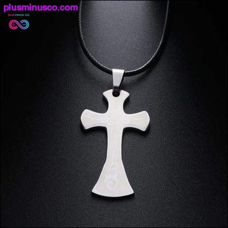 „Christian Jesus Cross“ pakabukų karoliai iš nerūdijančio plieno – plusminusco.com
