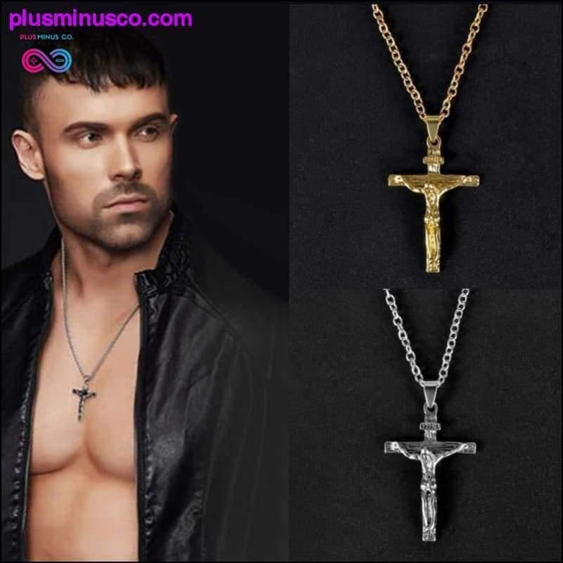 Kršćanska ogrlica s privjeskom Muški modni nakit Raspelo - plusminusco.com