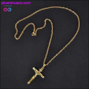 المسيحية قلادة قلادة الرجال الأزياء والمجوهرات الصليب - plusminusco.com