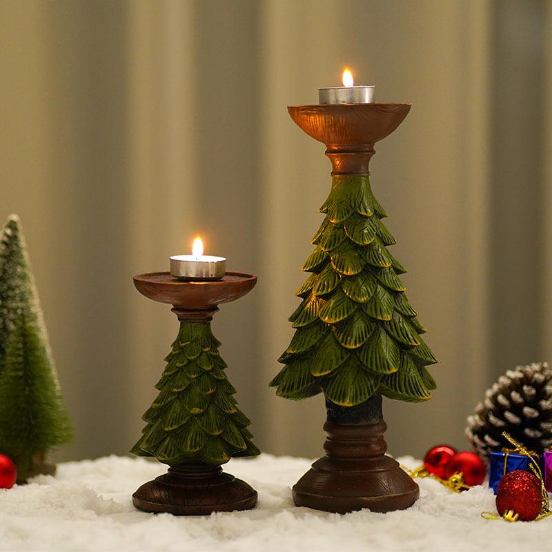 Christmas Atmosphere Decoration Decorations Christmas Tree Candle Stand Home Tabletop Room Decoration Resin Crafts - plusminusco.com
