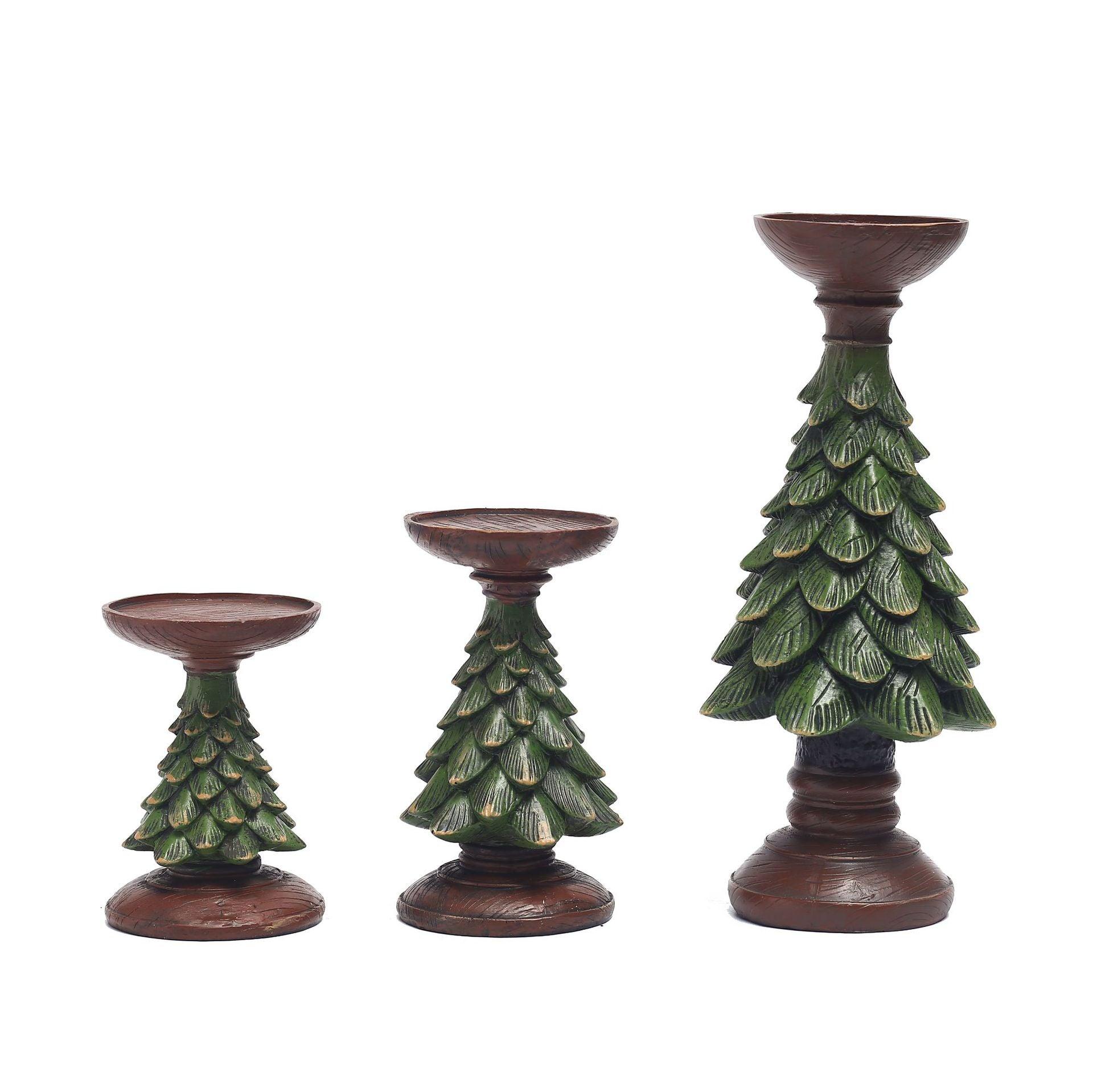 Christmas Atmosphere Decoration Decorations Christmas Tree Candle Stand Home Tabletop Room Decoration Resin Crafts - plusminusco.com