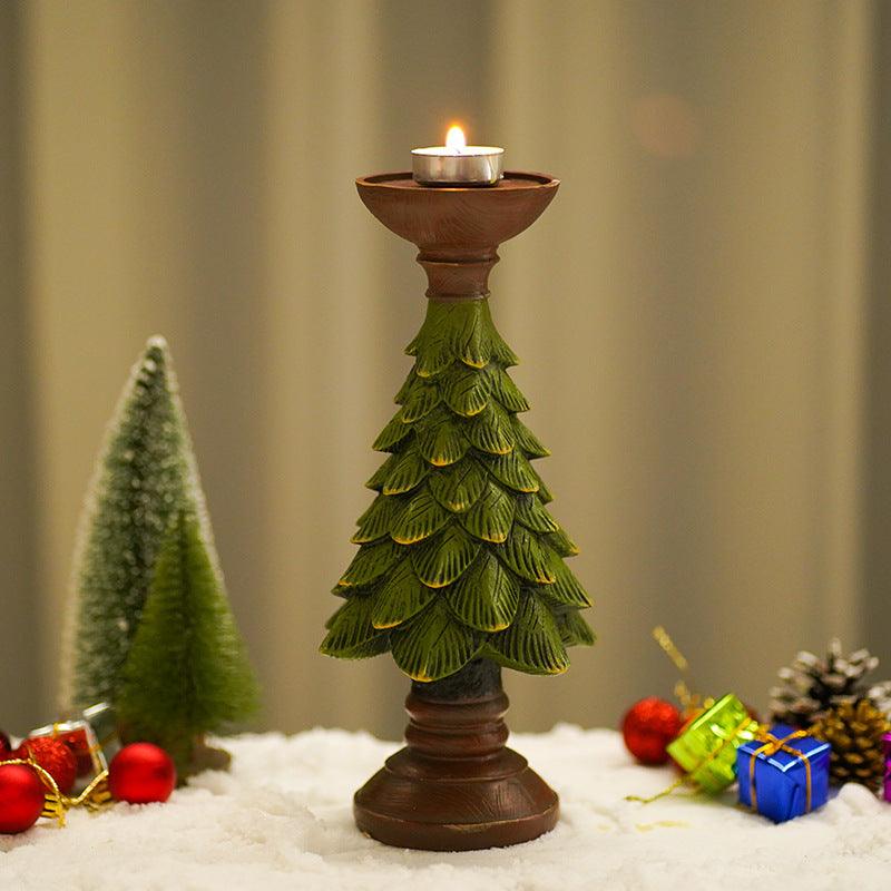 Christmas Atmosphere Decoration Decorations Christmas Tree Candle Stand Home Tabletop Room Decoration Resin Crafts - plusminusco.com