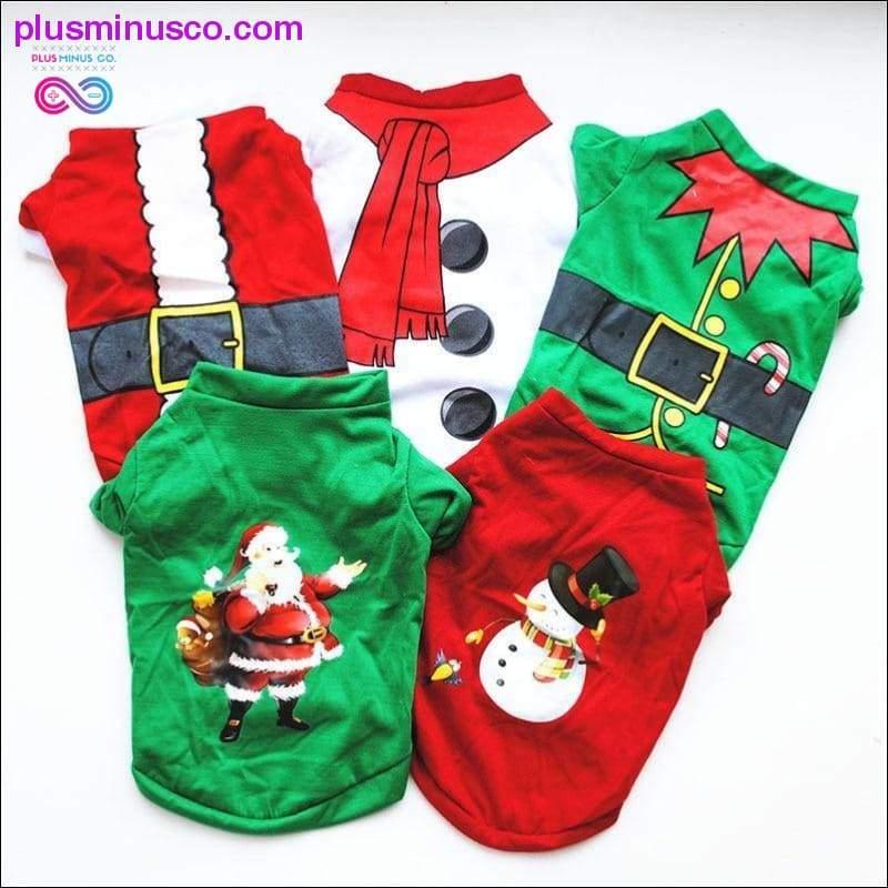 Різдвяний одяг для собак, бавовняний одяг для домашніх тварин - plusminusco.com