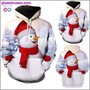 Christmas Elk Snowman Men's Sweatshirt - plusminusco.com