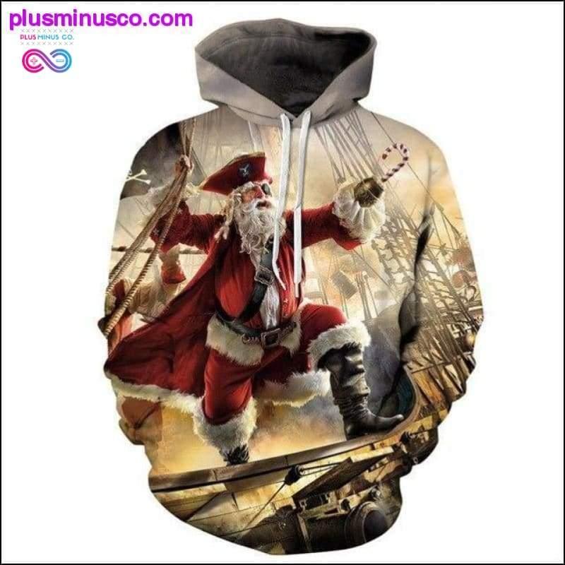 Χριστουγεννιάτικα hoodies πειρατικά casual φαρδιά μακρυμάνικα Άντρες Γυναίκα - plusminusco.com