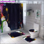 Karácsonyi mintás függöny WC-takaró csúszásmentes szőnyeg Home - plusminusco.com