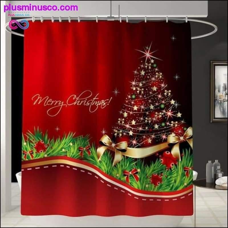 Weihnachtsgemusterter Vorhang-Toilettenbezug, rutschfester Teppich für Zuhause – plusminusco.com