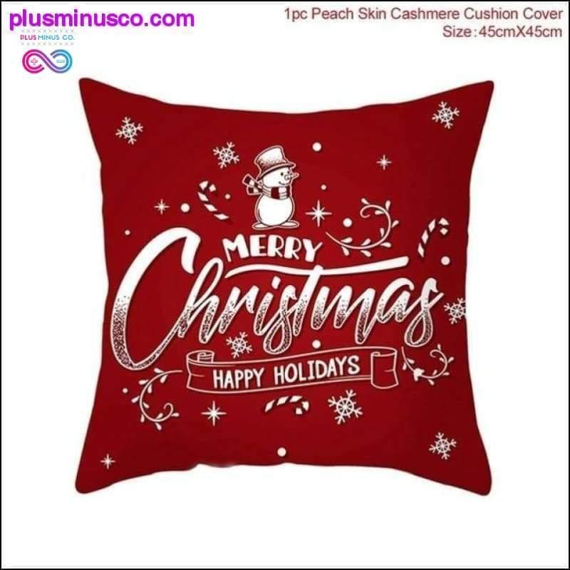 Ziemassvētku tēmu spilvenu pārvalki mājas dekorēšanai vietnē plusminusco.com