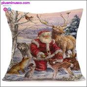 Christmas-themed Linen Pillowcases for Throw Pillows at - plusminusco.com