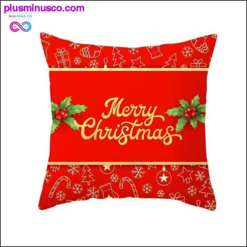 أغطية وسائد بوليستر بطابع عيد الميلاد مقاس 45*45 سم على موقع plusminusco.com