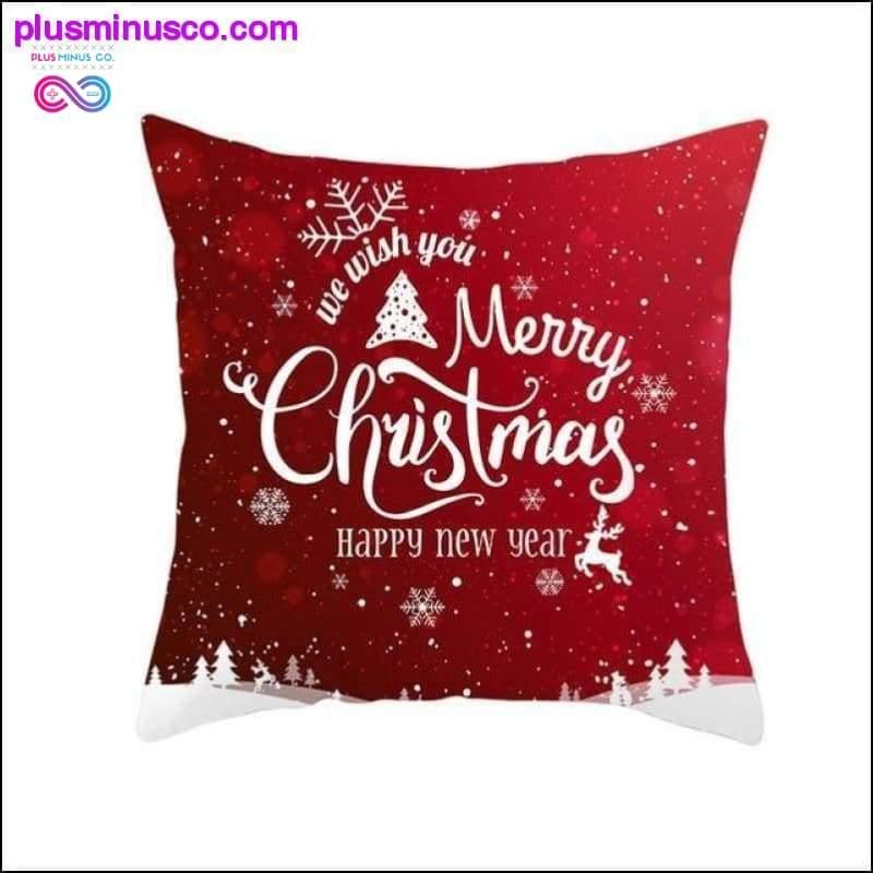 크리스마스 테마 폴리에스테르 던지기 베개 커버 45*45cm - plusminusco.com