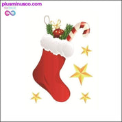 ملصق نافذة عيد الميلاد سانتا كلوز/رجل الثلج/زجاج الأيائل - plusminusco.com
