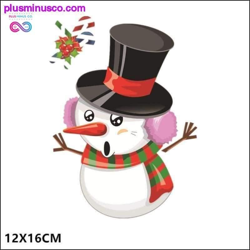 ملصق نافذة عيد الميلاد سانتا كلوز/رجل الثلج/زجاج الأيائل - plusminusco.com