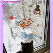 Різдвяна наклейка на вікно Санта-Клаус/Сніговик/Скло Лося - plusminusco.com
