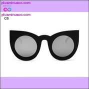 نظارات شمسية مكتنزة على شكل عين القطة للنساء - حماية 100% من الأشعة فوق البنفسجية 400 - plusminusco.com