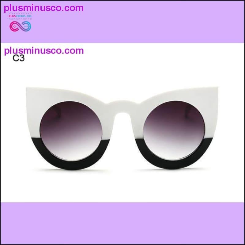 Chunky Cat Eye Sunglasses for Women - 100% UV400 Protection - plusminusco.com