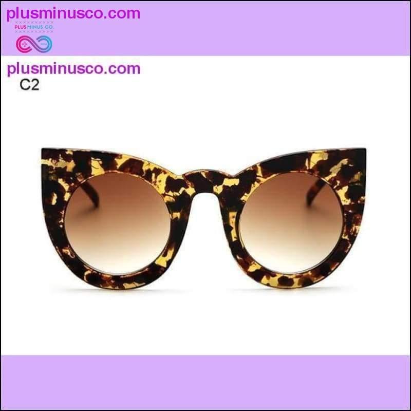 Gafas de sol gruesas estilo ojo de gato para mujer - Protección 100% UV400 - plusminusco.com