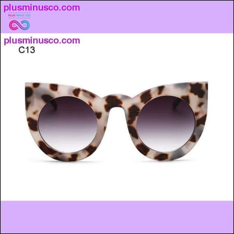 Klobige Cat-Eye-Sonnenbrille für Damen – 100 % UV400-Schutz – plusminusco.com