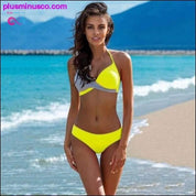 Klassischer und sexy zweiteiliger Badeanzug mit Push-up-Bikini-Passform – plusminusco.com