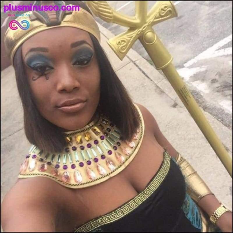 Vestido de disfraz de diosa egipcia Cleopatra - plusminusco.com