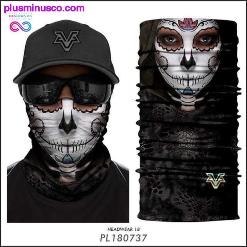 Color Sugar Skull Women Headband Magic Scarf Cycling Hiking - plusminusco.com