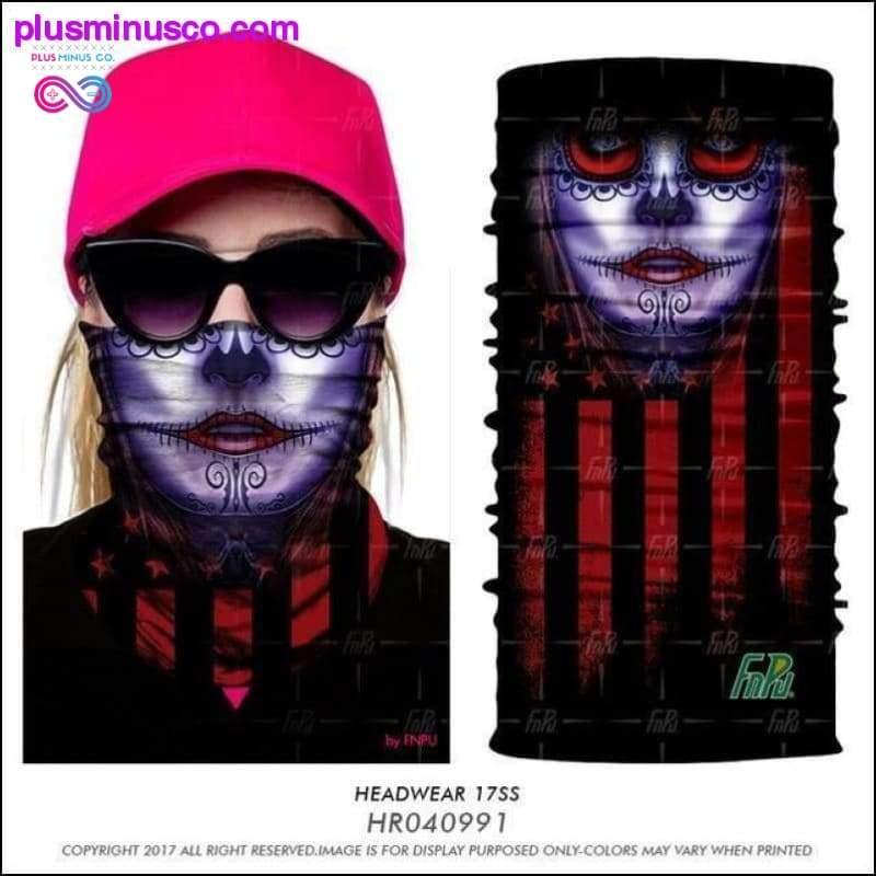 Color Sugar Skull Women Headband Magic Scarf Cycling Hiking - plusminusco.com