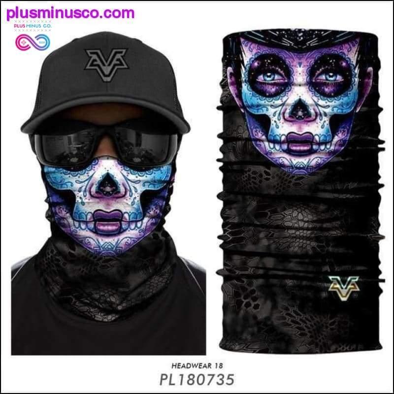 Color Sugar Skull Women Headband Magic Scarf Cycling Hiking - plusminusco.com