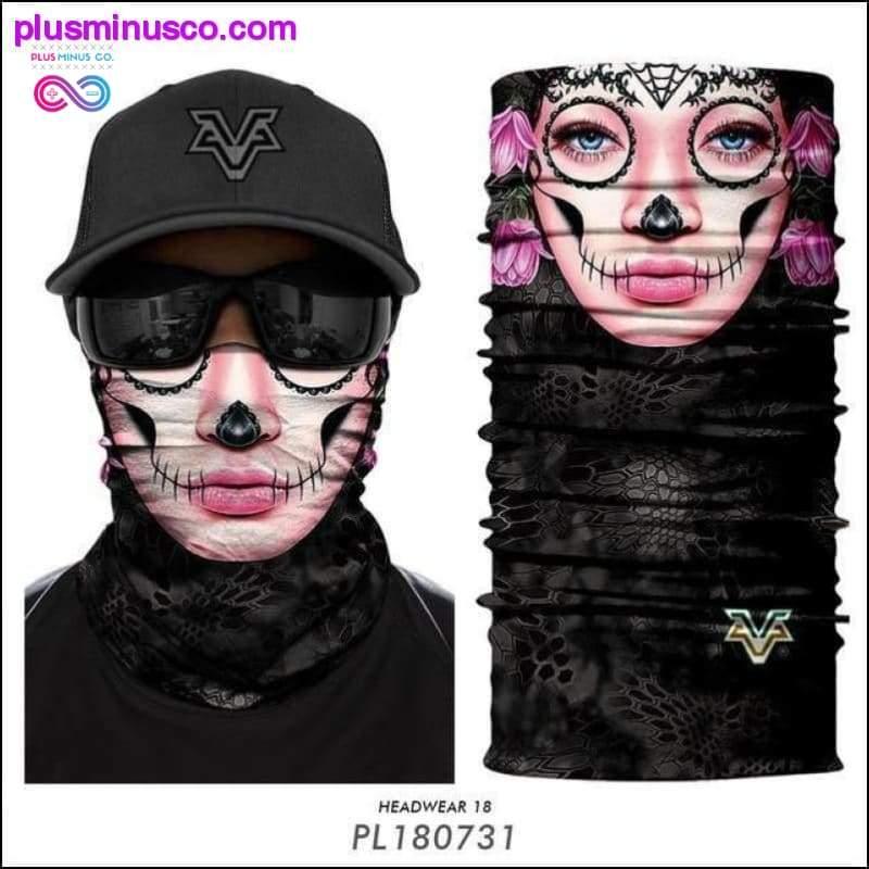 Color Sugar Skull Women Headband Magic Scarf Cycling Hiking - plusminusco.com
