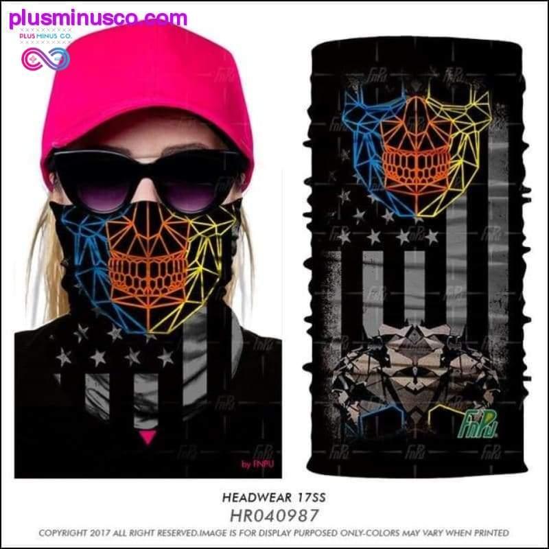Color Sugar Skull Women Headband Magic Scarf Cycling Hiking - plusminusco.com