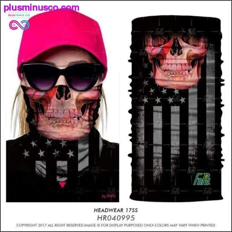 Color Sugar Skull Women Headband Magic Scarf Cycling Hiking - plusminusco.com