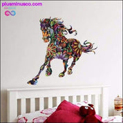 Adhesivo de pared colorido con mandala de caballo - plusminusco.com
