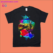 Magliette colorate con arte astratta con tartarughe - plusminusco.com