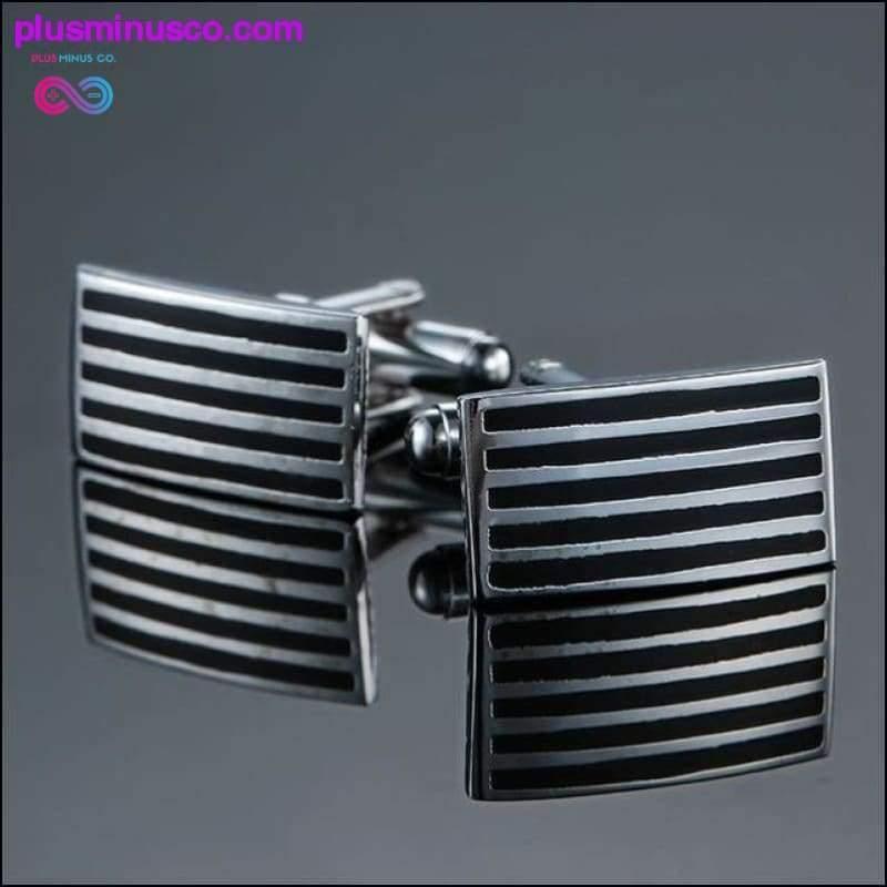 Copper quality enamel square stripes gold silver black - plusminusco.com