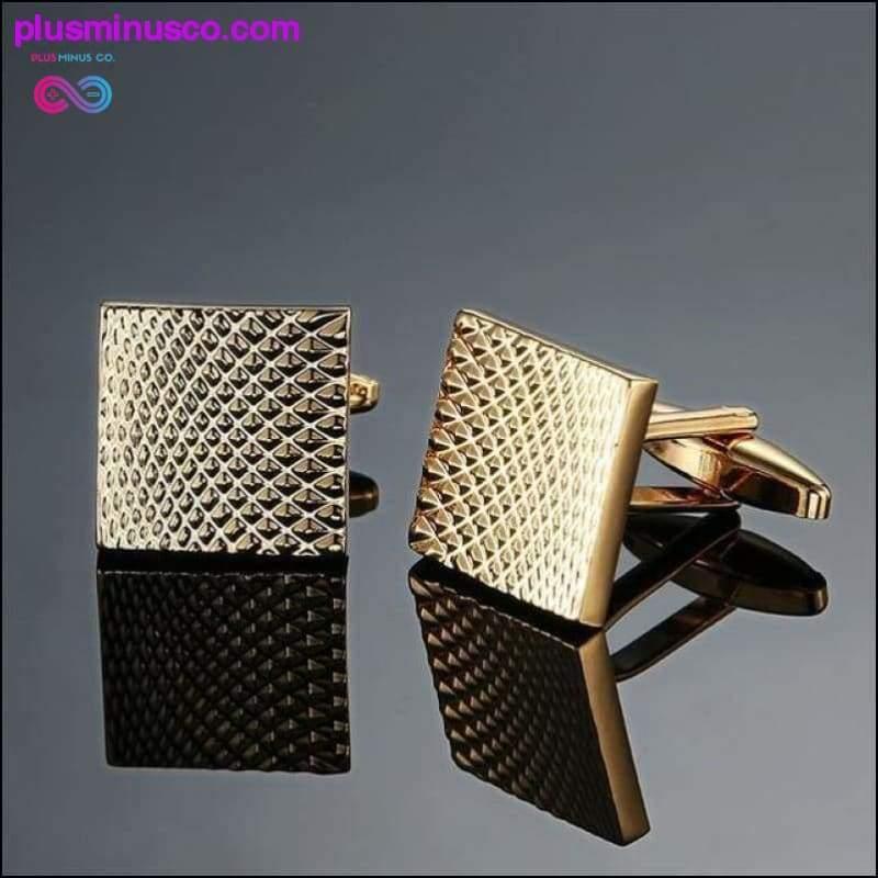 Kobberkvalitet emalje firkantede striber guld sølv sort - plusminusco.com