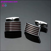 Copper quality enamel square stripes gold silver black - plusminusco.com