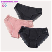 Puuvillased aluspüksid 3 tk/partii Solid naiste aluspüksid Comfort – plusminusco.com