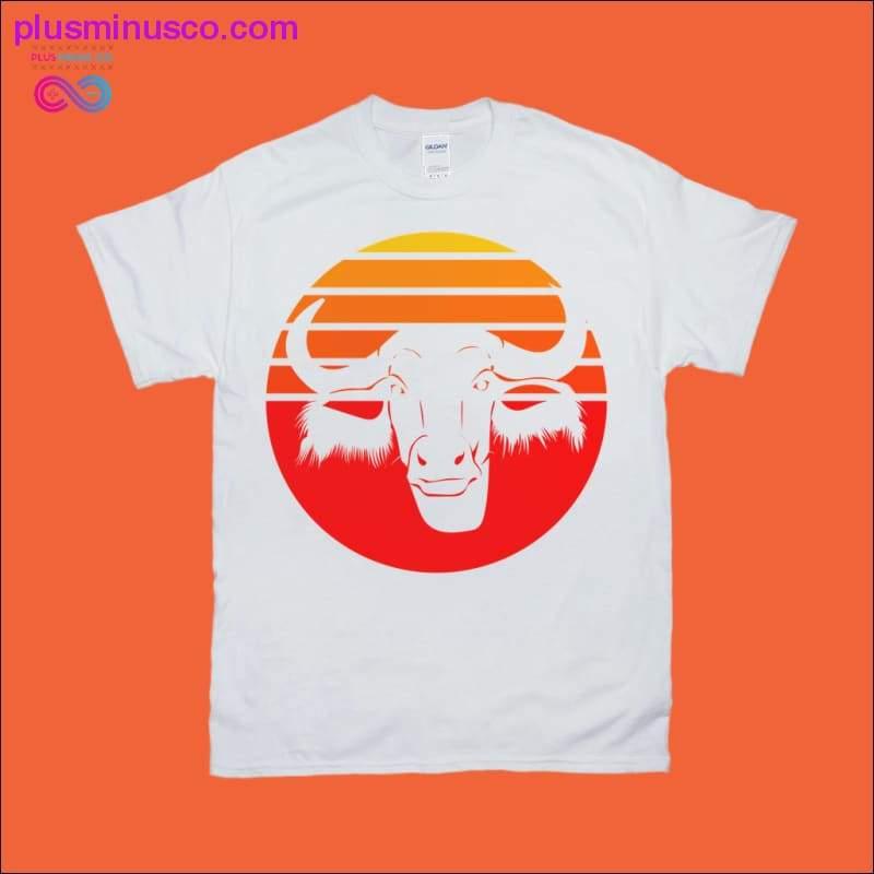 Cow with Horns | Retro Sunset T-Shirts - plusminusco.com