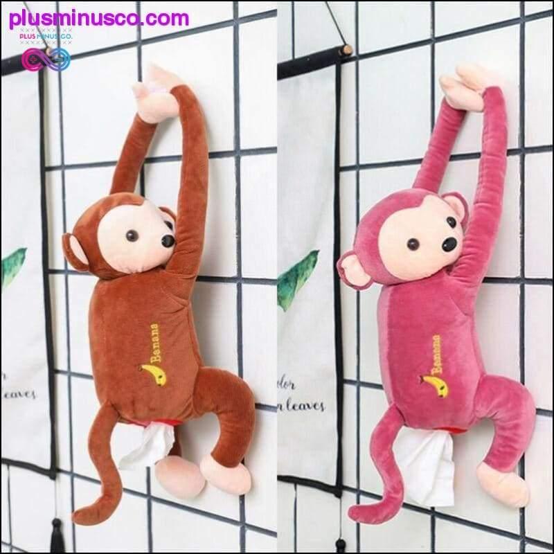 الإبداعية الكرتون القرد المنزل مكتب سيارة معلقة منديل ورقي - plusminusco.com