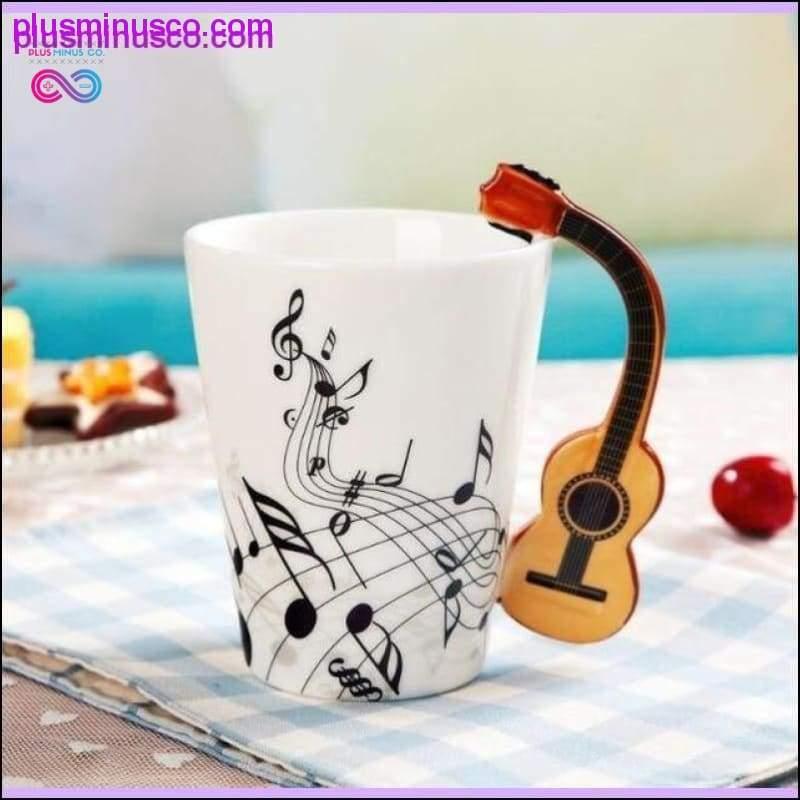 Tazze in ceramica per musica creativa, violino e chitarra, regali originali - plusminusco.com