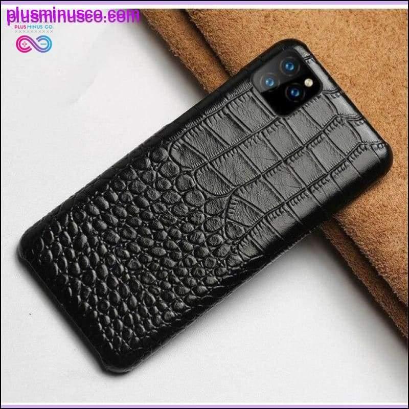 Capa de telefone de pele de crocodilo para iPhone 11 11 Pro XR XS Max X - plusminusco.com