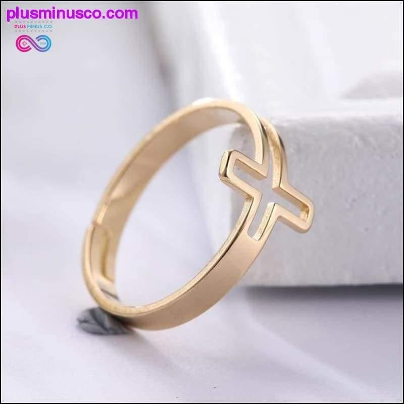 Cross Adjustable Rings Christian Religious Stainless Steel - plusminusco.com