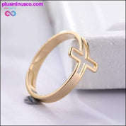 Křížově nastavitelné prsteny Christian Religious Stainless Steel - plusminusco.com