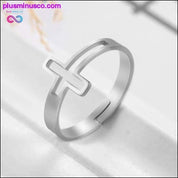 Cross Adjustable Rings Christian Religious Stainless Steel - plusminusco.com