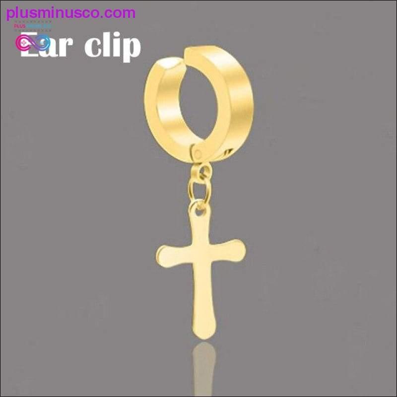 Cross Pendant Earrings For Mens Womens Punk Rock Style - plusminusco.com