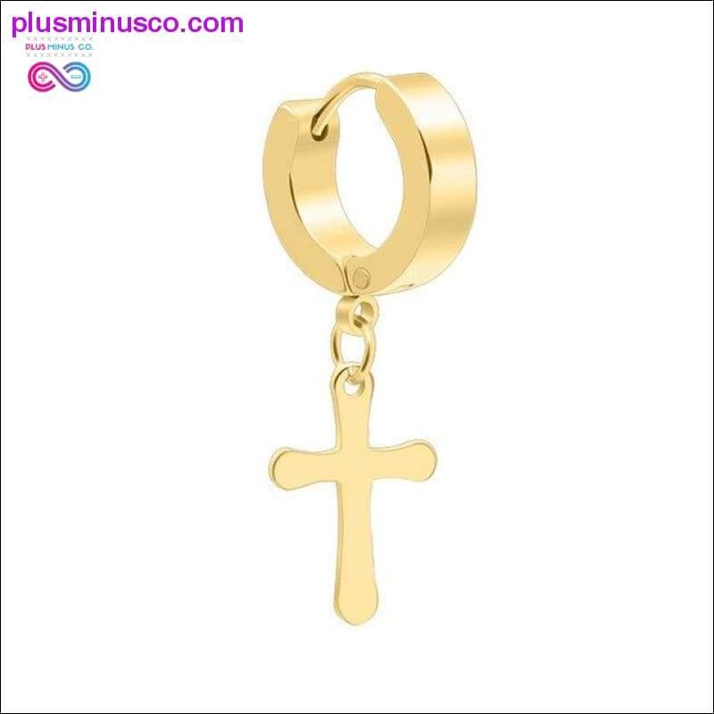 Cross Pendant Earrings For Mens Womens Punk Rock Style - plusminusco.com